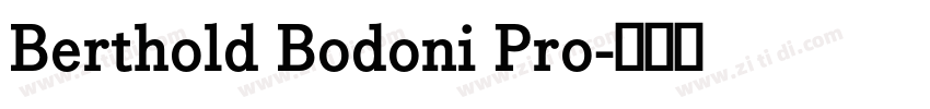 Berthold Bodoni Pro字体转换